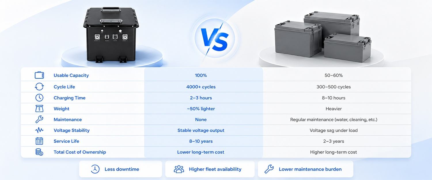 Durable 51.2V 105Ah LiFePO4 Cart Battery Casing