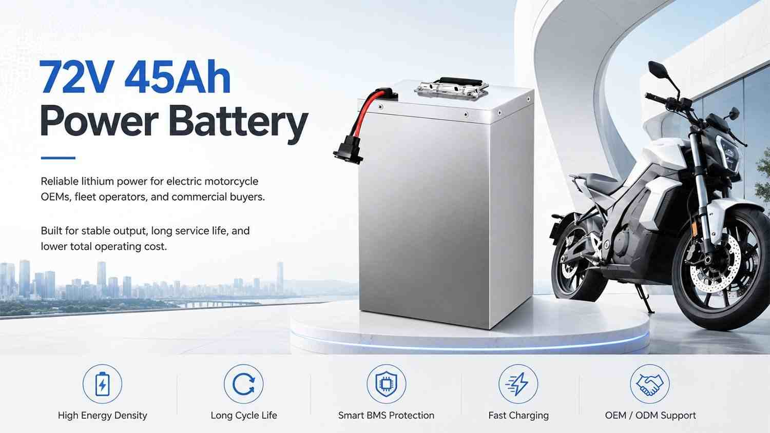 72V 45Ah LiFePO4 battery overview