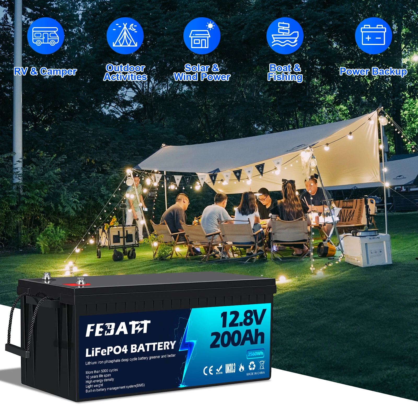 12.8V 200Ah LiFePO4 Battery applications