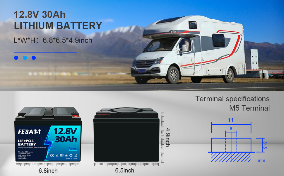 12.8V 30Ah LiFePO4 battery package