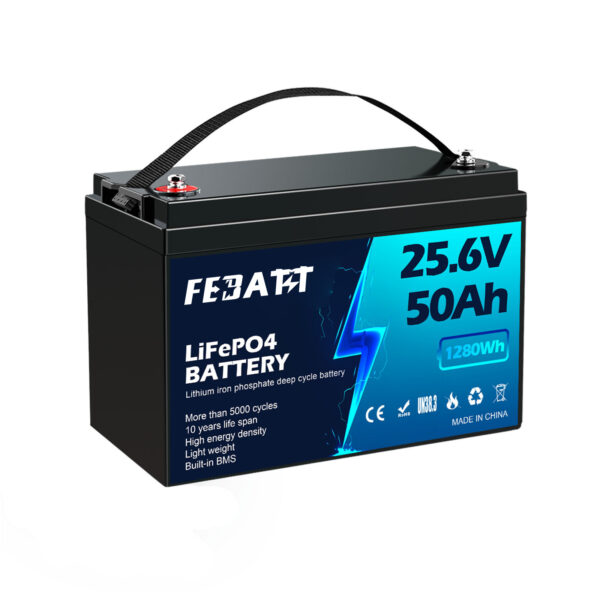 25.6V 50Ah LiFePO4 Battery