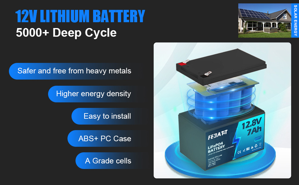 12.8V 7Ah LiFePO4 battery
