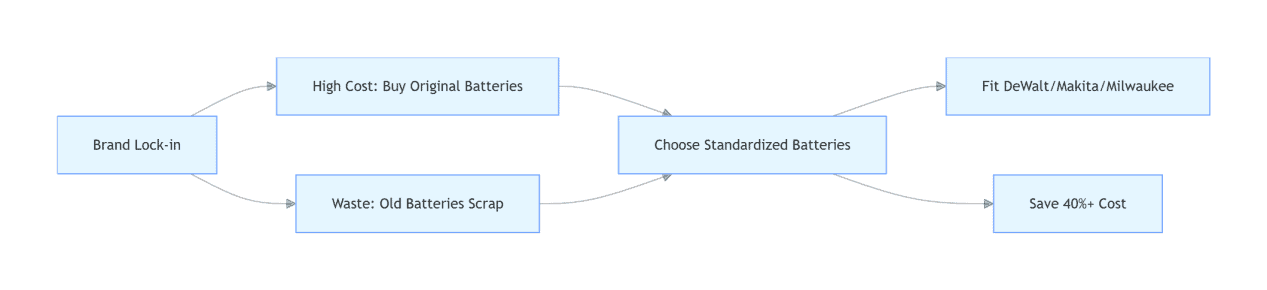 shift from brand lock-in to standardized batteries