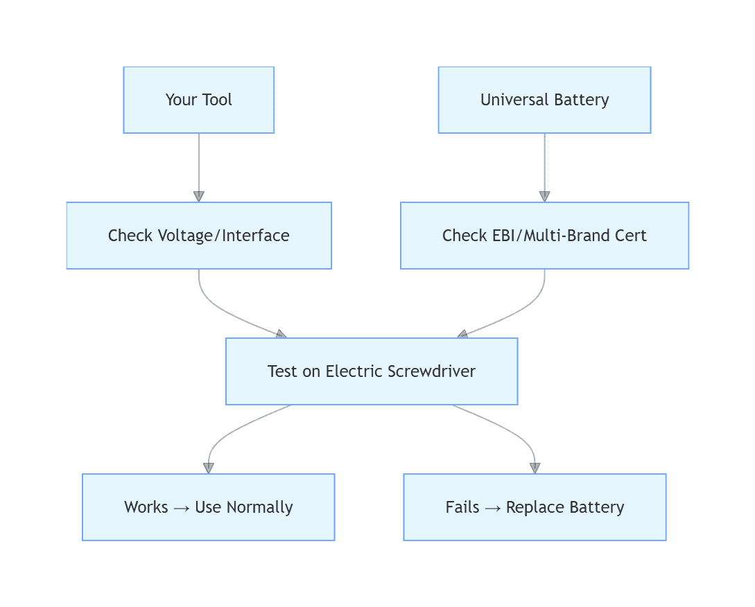 verify battery-tool matching