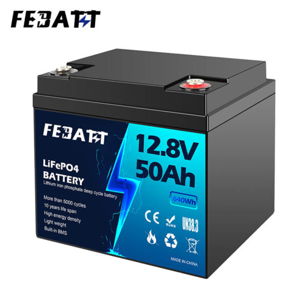 12.8V 50Ah LiFePO4 Battery