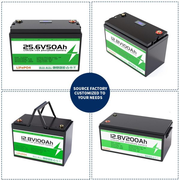 24V 50 to 200Ah lead-acid battery converted to lithium battery
