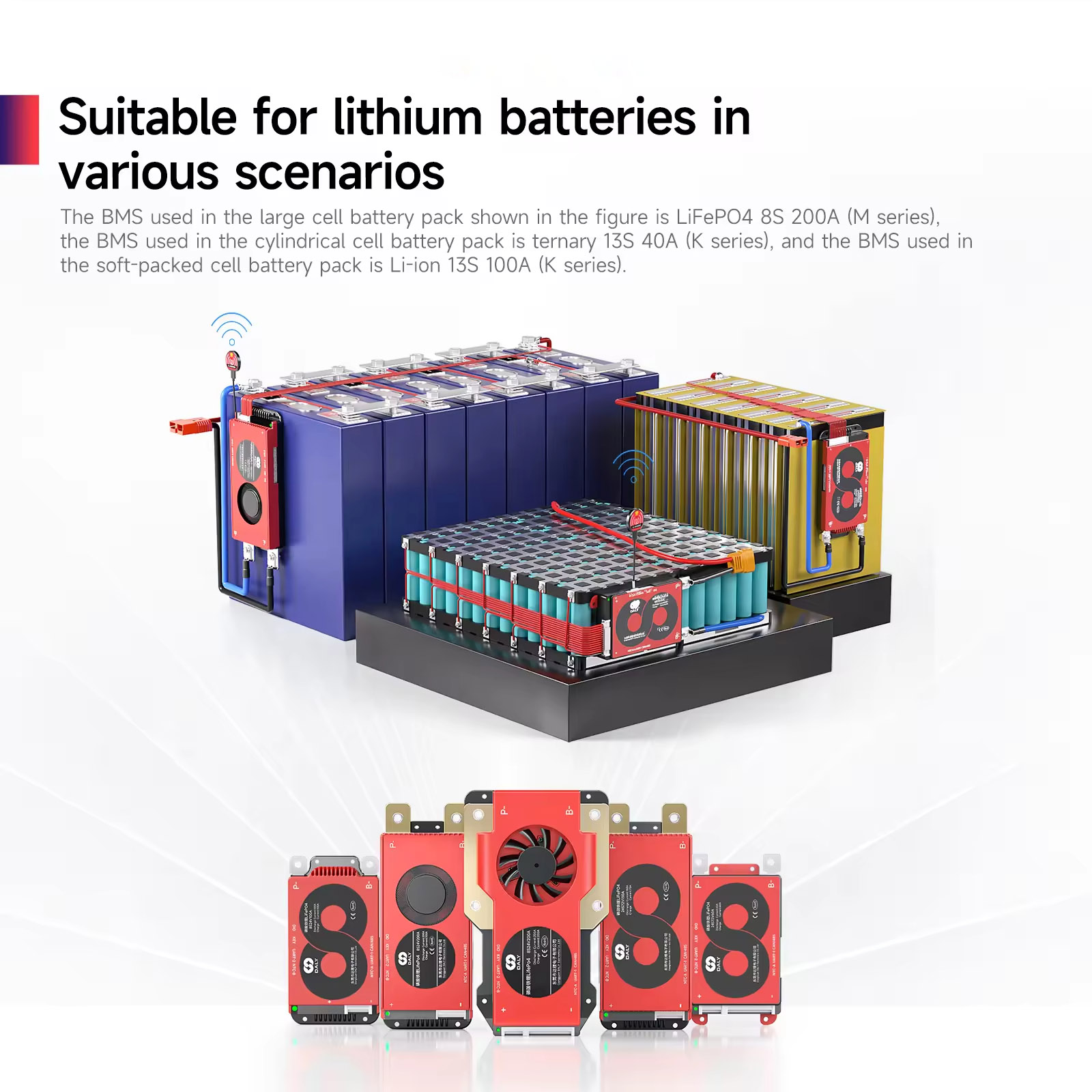 3-24 string 40A-100A battery protection board BMS