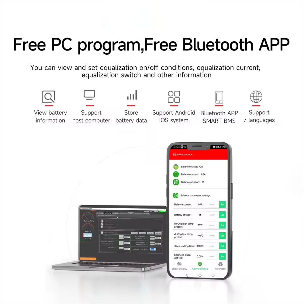 4-24S1A Active Balancer Smart Bms