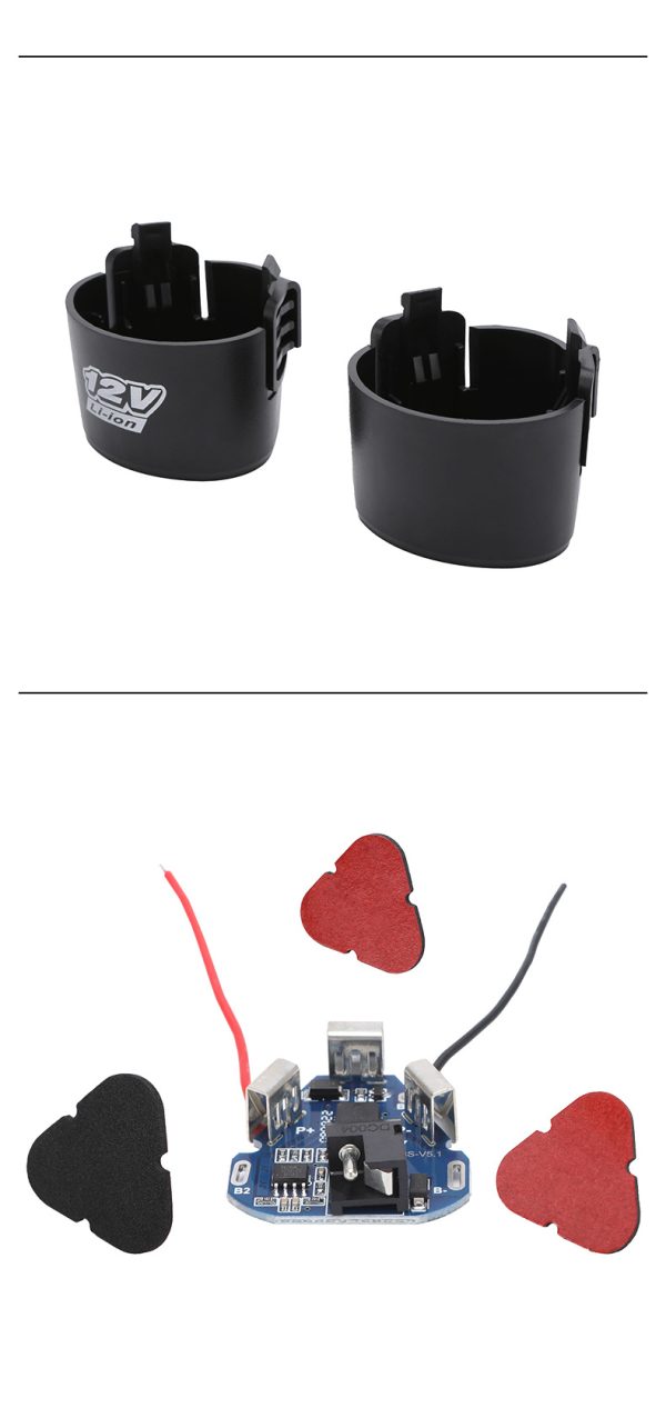 12V 18650 lithium battery casing nesting is made of high-quality and durable engineering plastics. This 12V 18650 lithium battery casing nesting features a precision nested structure that perfectly fits 12V 18650 lithium batteries,