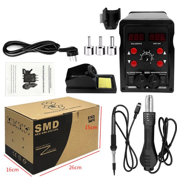 2 in 1 Soldering Station with Hot Air Gun