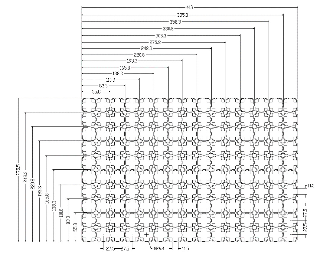 26650 Li-bat Bracket 3×3-3×8 Series Multi-hole Premium FR - Image 2