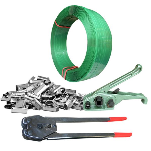 Plastic steel baling machine