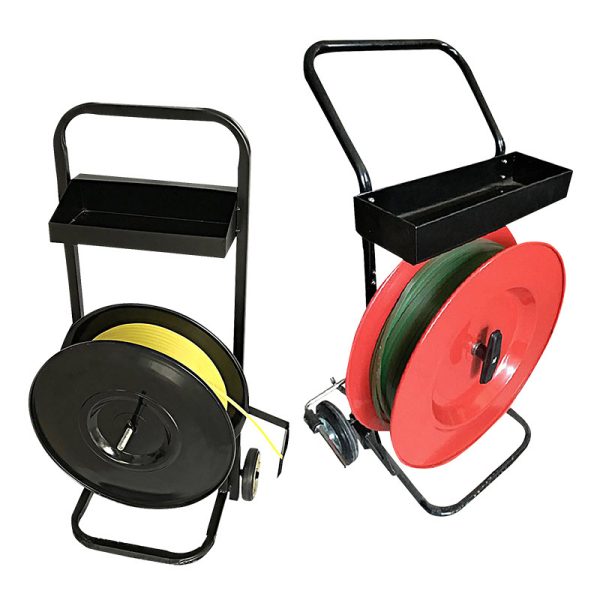 Plastic steel belt reel cart