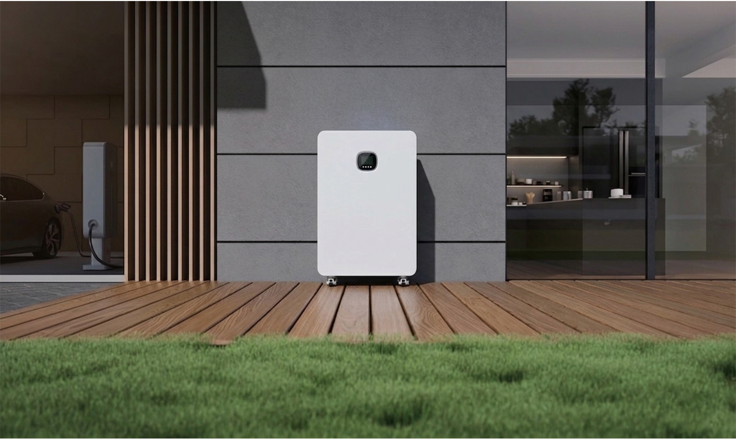 Sistema de almacenamiento de energía para el hogar 6.2kW 10kWh instalado en una vivienda moderna