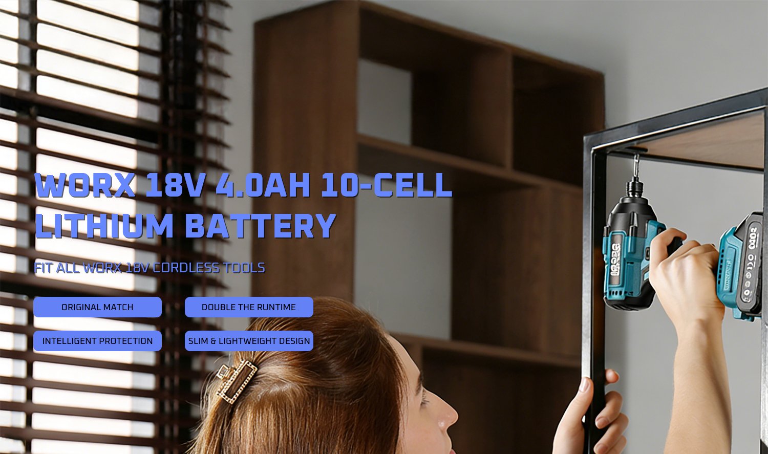 worx 18v trimmer battery