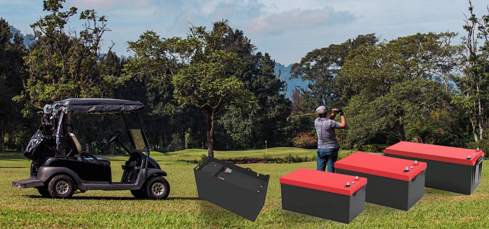 golf cart batteries system