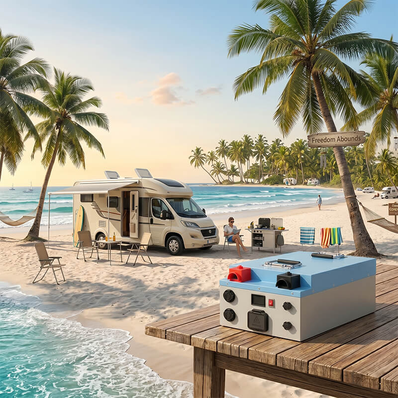 12V 100AH deep cycle rv battery assembly