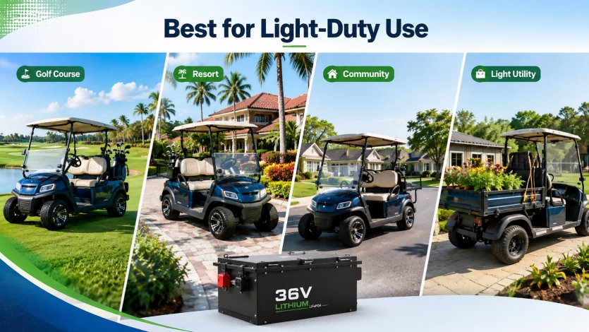 Common Applications of 36V Golf Cart Batteries