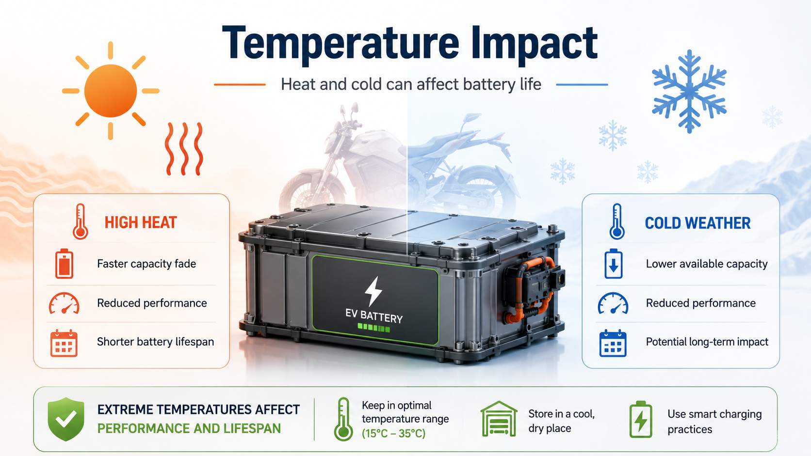 The Temperature Affect of Electric Motorcycle Battery