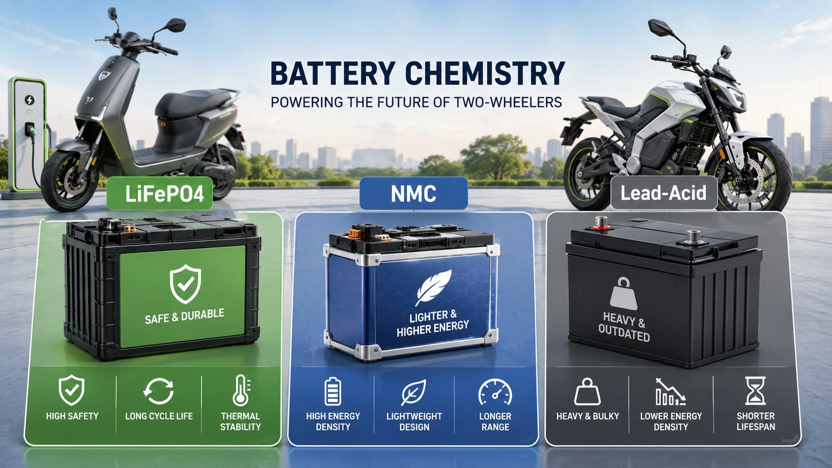 Battery Chemistry of Electric Two-Wheelers