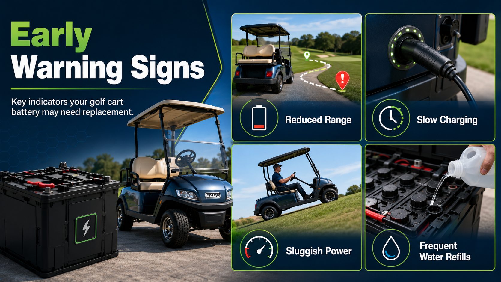 Warning Signs of Golf Cart Battery Replacement