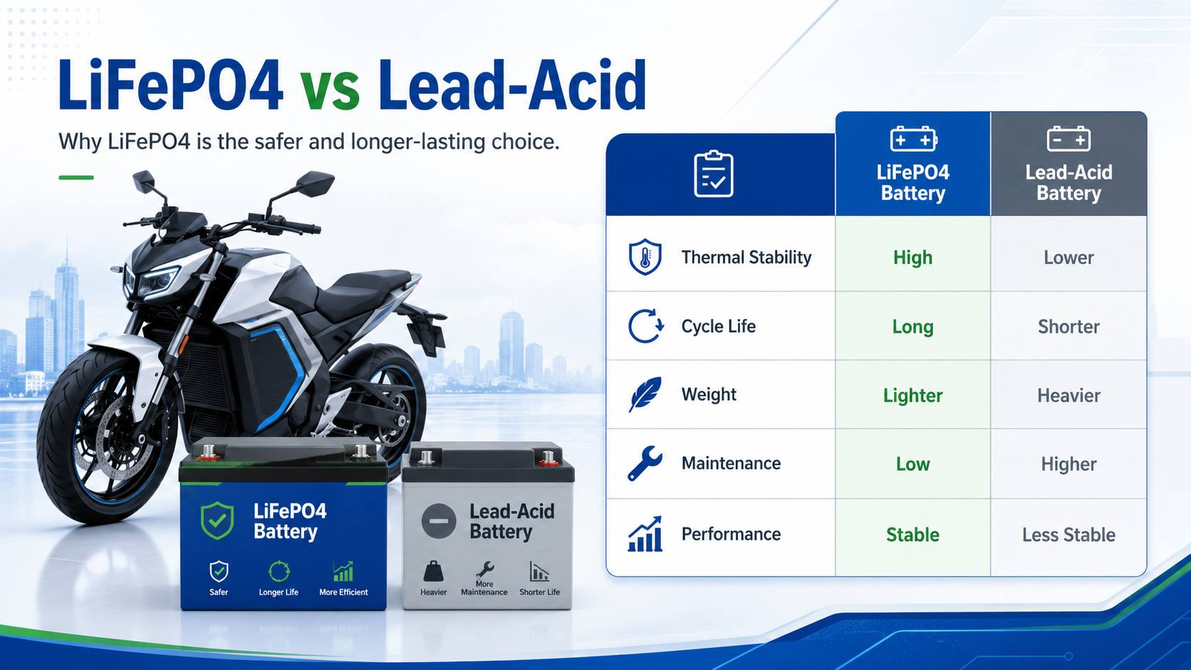 LiFePO4 Motorcycle Battery