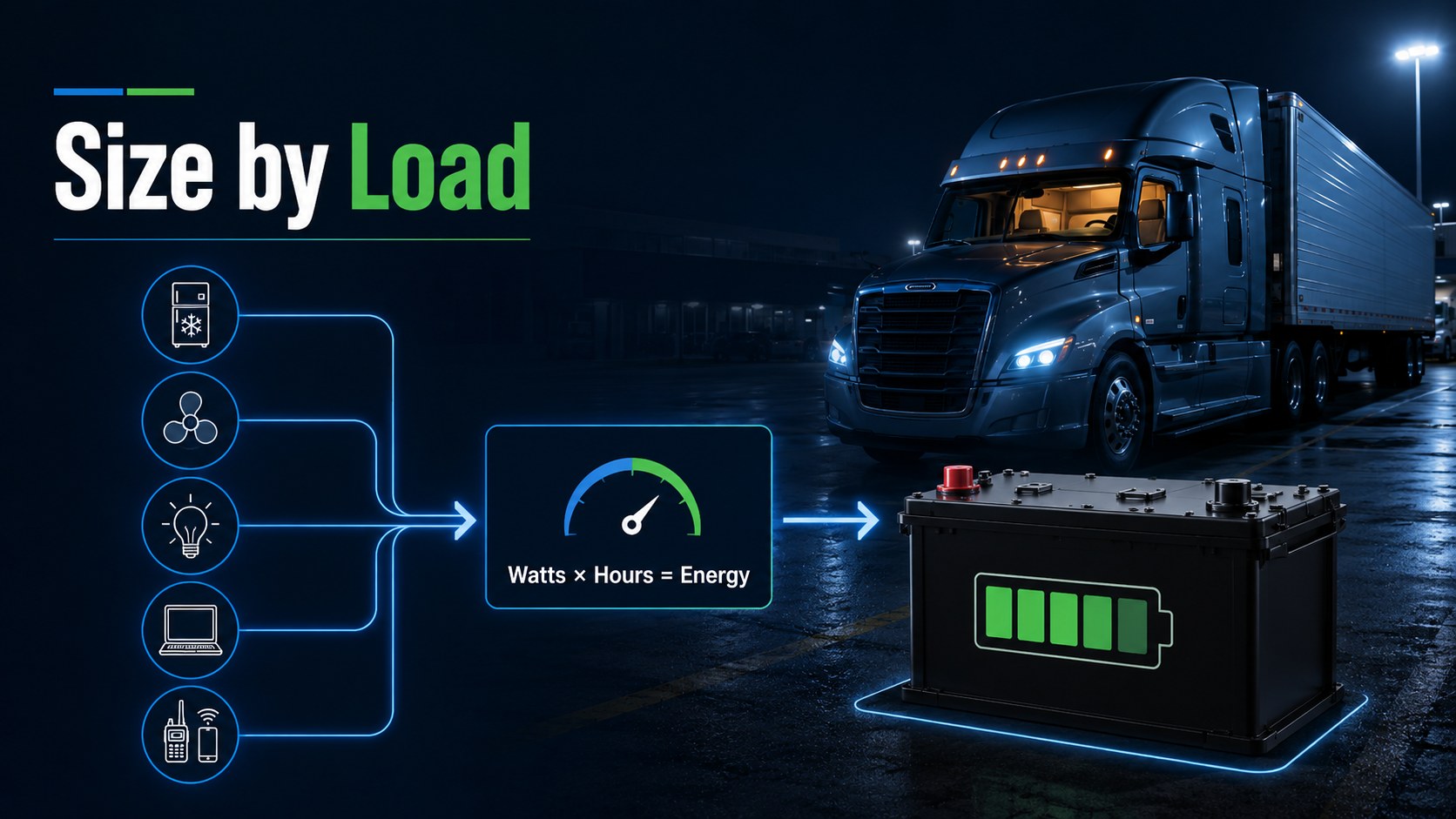 Size a Truck Parking Battery Solution