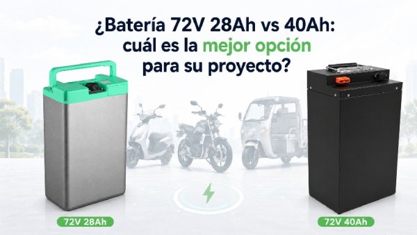 batería 72V 28Ah vs 40Ah guía B2B