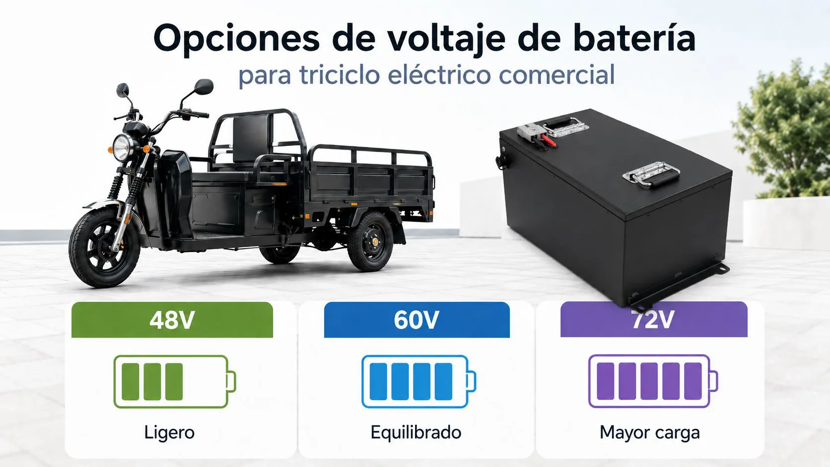 vehículos eléctricos baterias para triciclo electricas precios