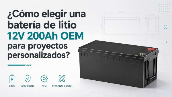 batería de litio 12V 200Ah OEM para proyectos