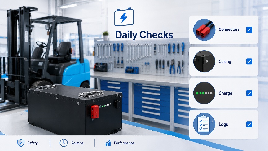 Forklift Battery Maintenance Daily Inspection Checks
