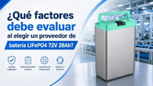 proveedor batería LiFePO4 72V 28Ah confiable