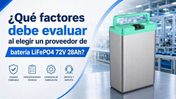 proveedor batería LiFePO4 72V 28Ah confiable