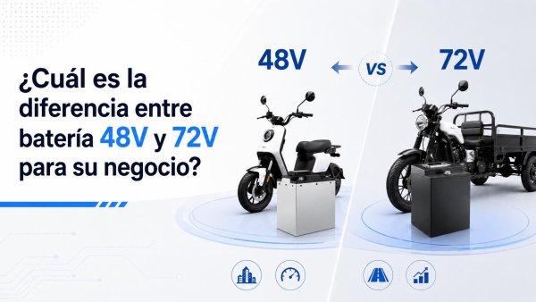 diferencia entre batería 48V y 72V para negocio