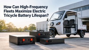Electric tricycle battery lifespan fleet cover