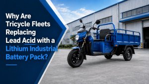 Industrial battery pack cover for tricycle fleets