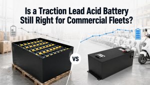 Traction lead acid battery fleet cover