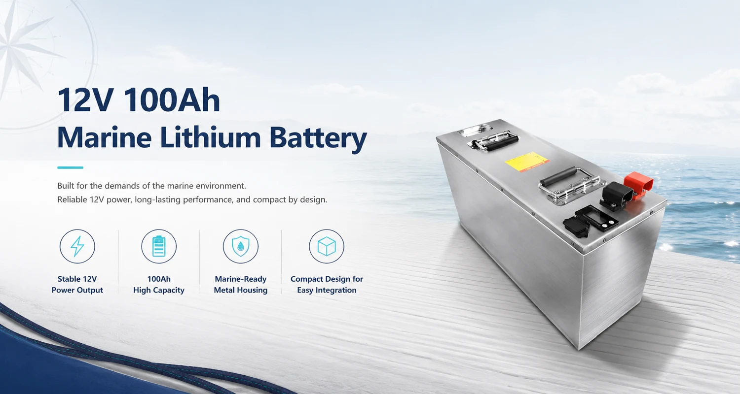 12V 100Ah Lithium Marine Battery for Boats