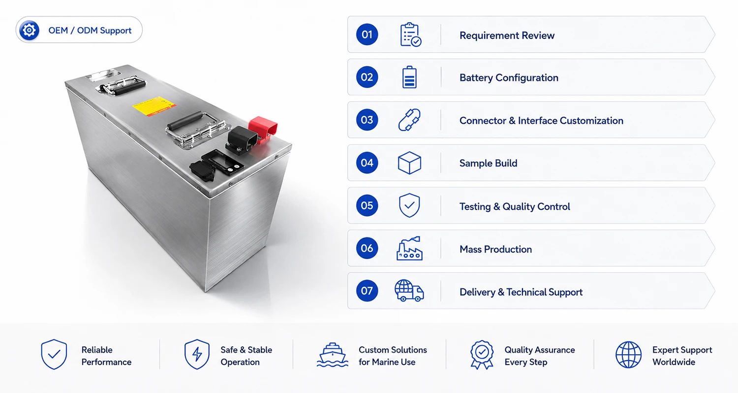 48V Marine Lithium Battery OEM Support