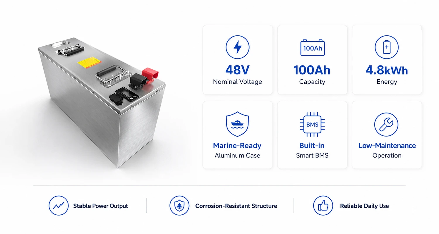 48V Marine Lithium Battery Specifications