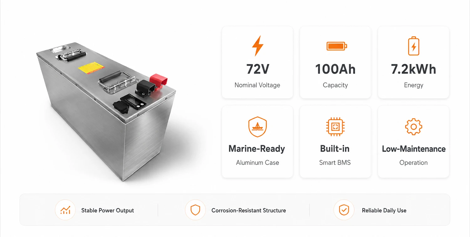 72V Marine Lithium Battery Specifications