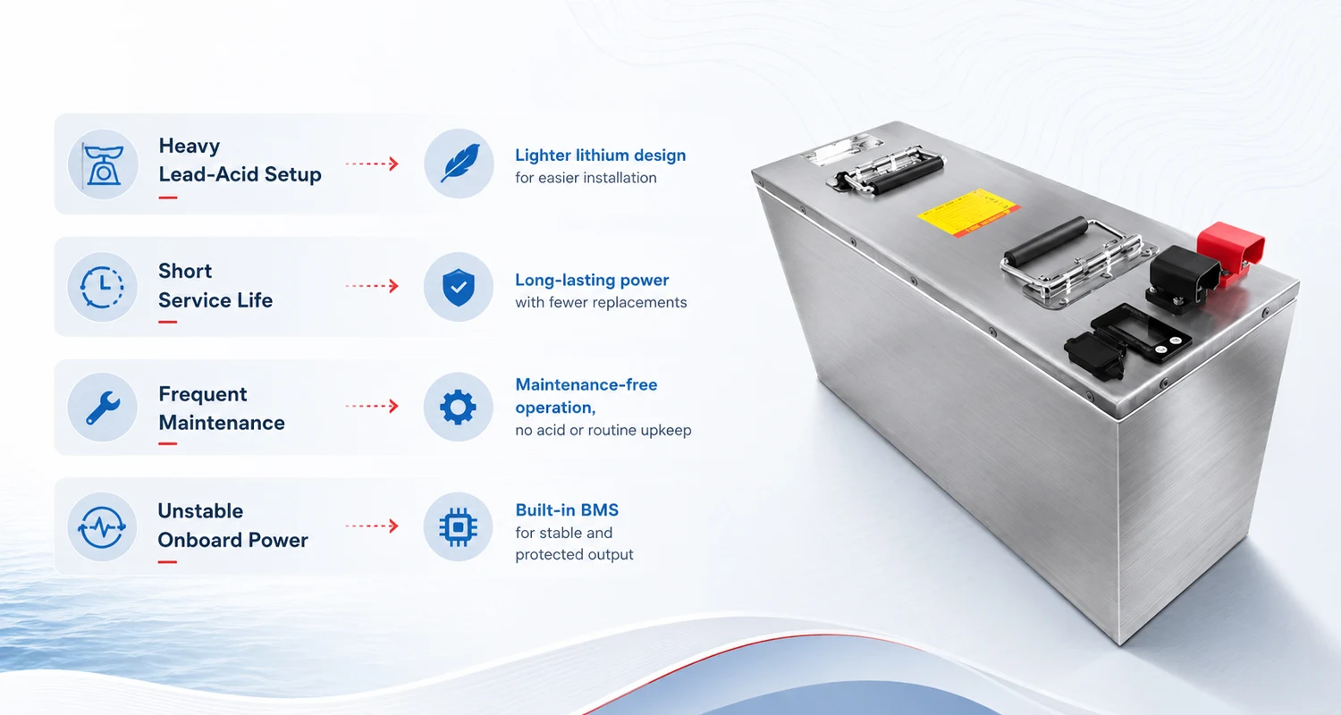 24V 100Ah Trolling Motor Battery Benefits