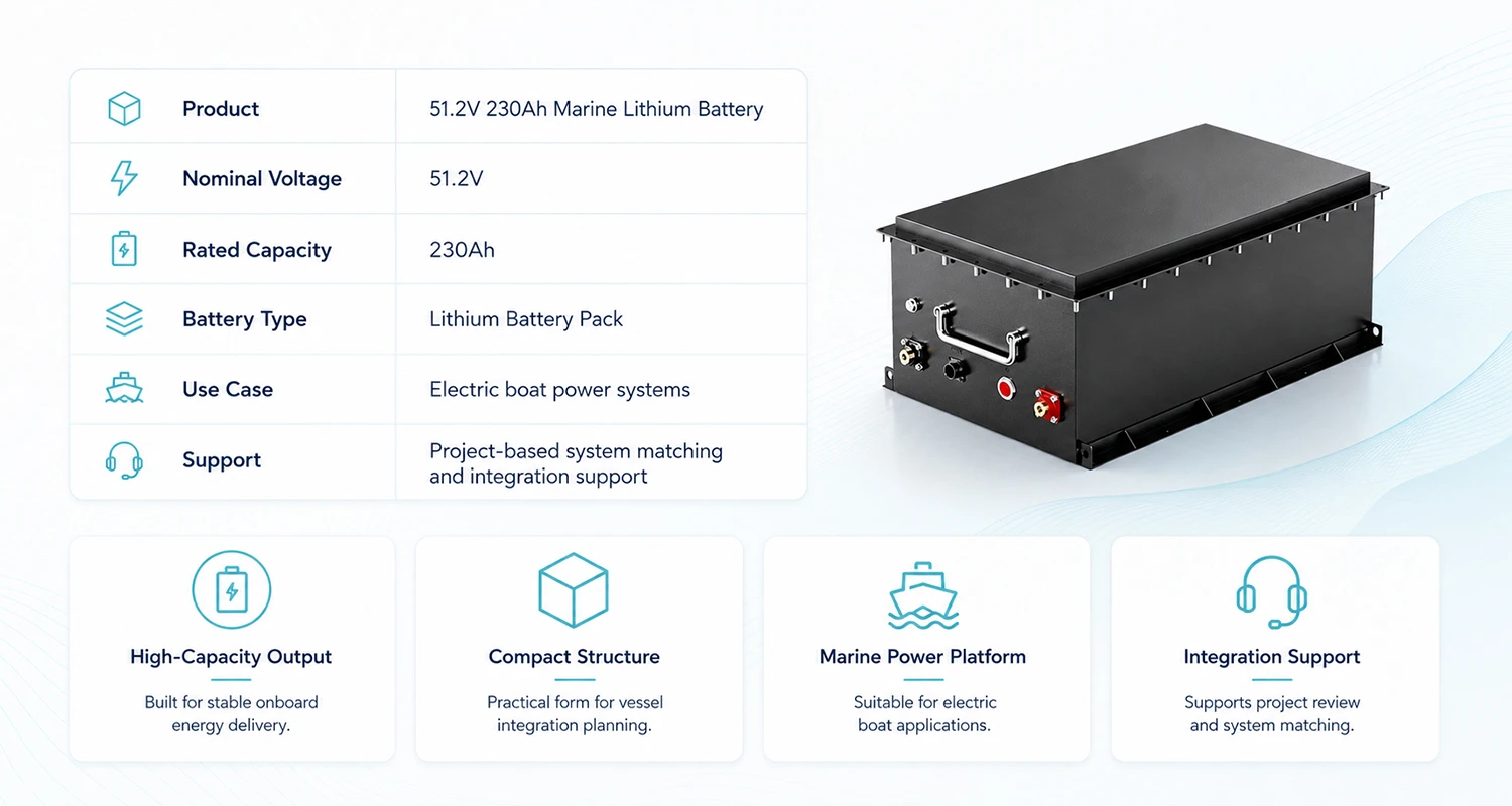 51.2V Marine Lithium Battery Specifications