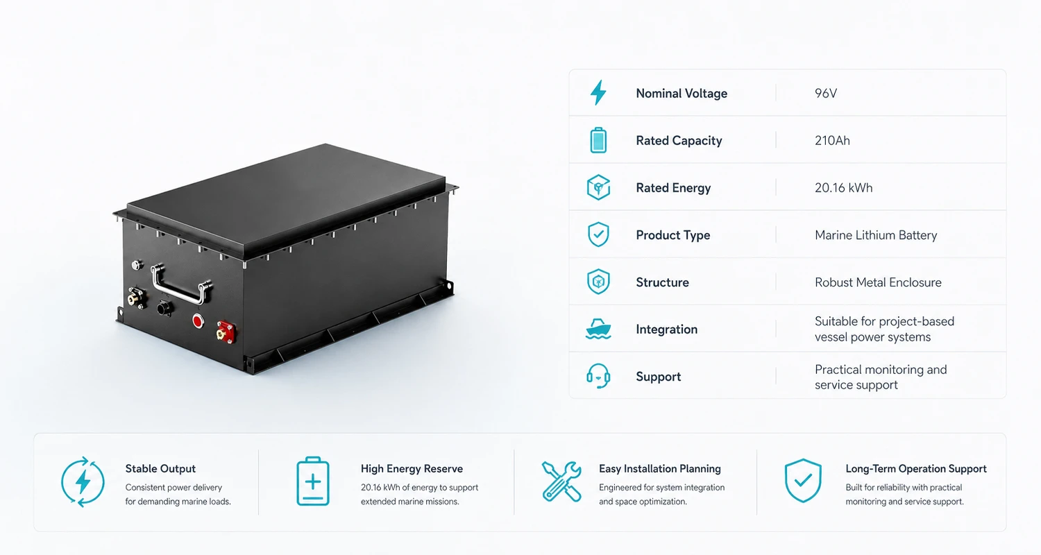 96V Marine Lithium Battery Specifications