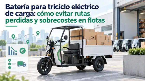 Batería para triciclo eléctrico de carga para flotas