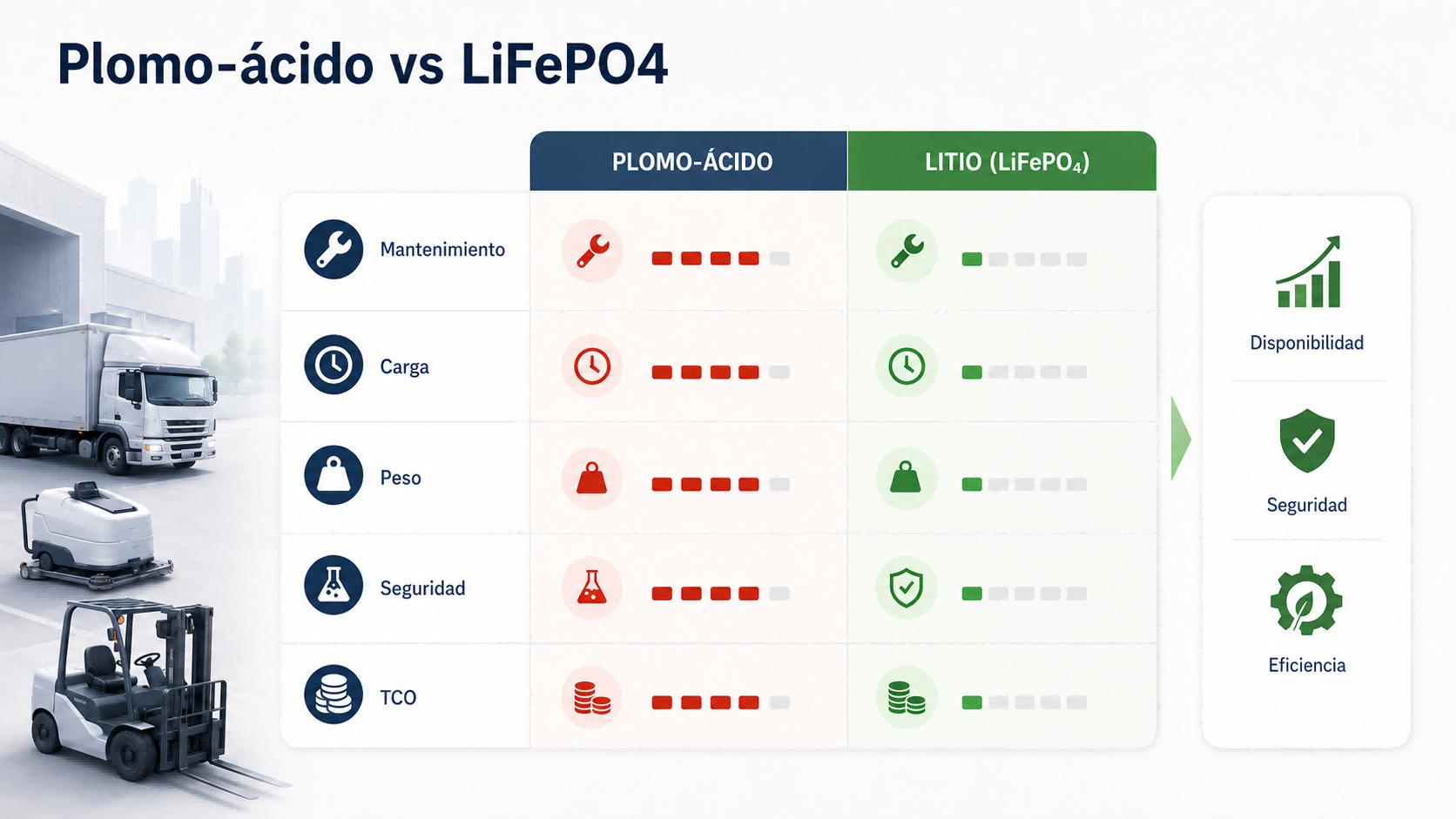 Baterias de ciclo profundo: plomo vs LiFePO4