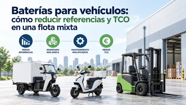 Baterías para vehículos: reducir referencias y TCO