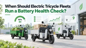 Battery health check for electric tricycle fleets