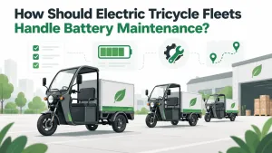 Battery maintenance for electric tricycle fleets