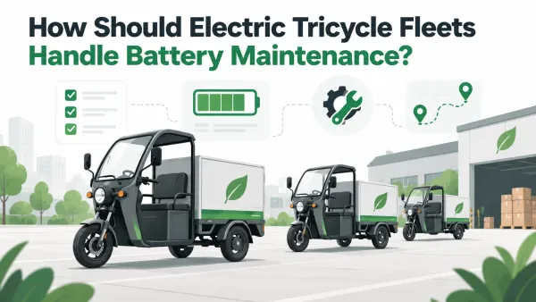 Battery maintenance for electric tricycle fleets